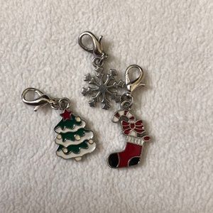 christmas tree,stocking and snowflake keychains
